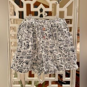 HG Coastal print Shorts tomato/sun/fruit with pockets